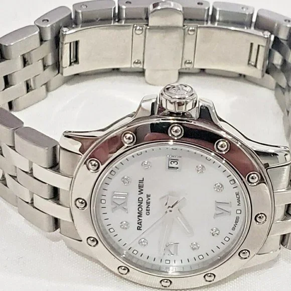 $1050 MSRP RAYMOND WEIL Tango Diamond MOP Dial Ladies Watch